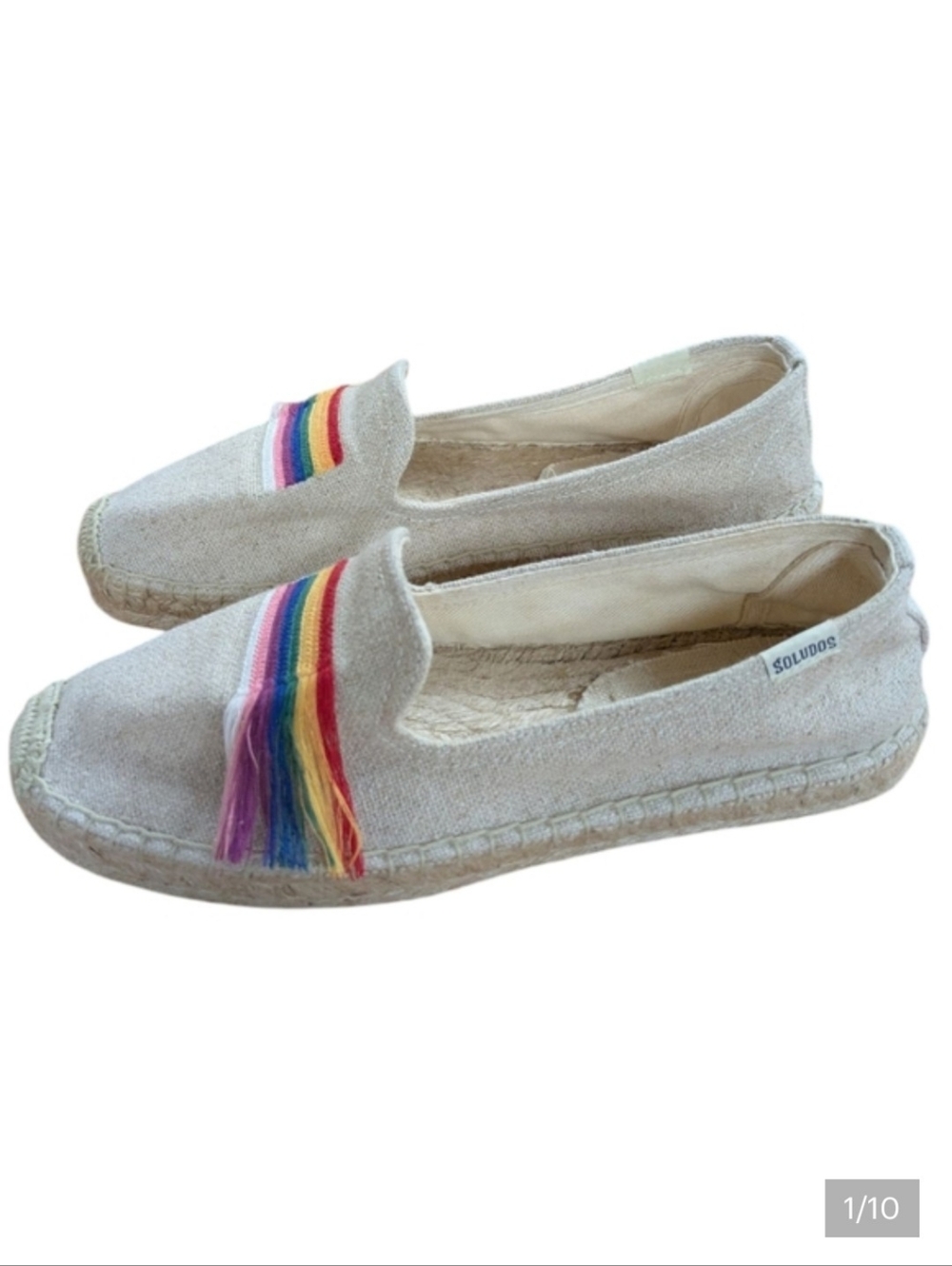 Soludos Pride Smoking Slipper Espadrille Size 6.5